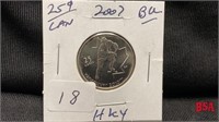 2007 25 cent mens olympic hockey coin, BU
