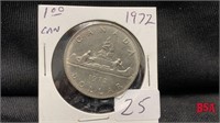 1972, $1 Canadian coin