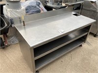30 x 66 Stainless Prep Table w/ Shelves on Wheels