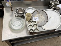 Pans, Metal and Glass Mixing Bowls