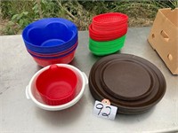 Plastic Trays, Baskets, and Bowls