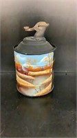 Gas Can With Painted Farm and Pond