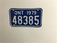 1979 ONTARIO LICENSE PLATE