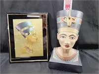 PICTURE &  EGYPTIAN BUST