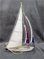 STAINED GLASS SAIL BOAT NICE