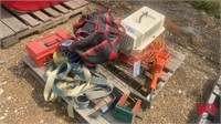 Pallet of Extension Cords, Hedge Trimmer,