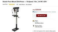 Klutch Floor-Mount Drill Press