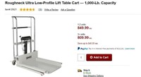 Roughneck Ultra Low-Profile Lift Table Cart