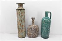 (3) Various Size Vase Decor