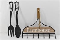 Farmhouse Rack, Spoon, Fork Wall Decor