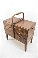 Large Wooden Sewing Basket Legs - 3 Tier Sewing