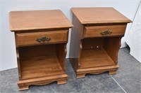 (2) Single Drawer Night Stands
