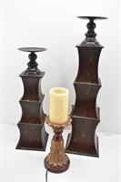 (3) Candle Holders Decor
