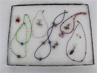 Six Beaded Necklaces & 5 Pairs Of Earrings