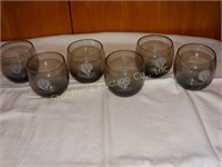 6 Vintage NFL Baltimore Colts Roly Poly Glasses