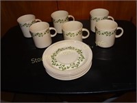 Brendan Erin Stoneware- 6 cup & saucers