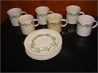 Brendan Erin Stoneware- 6 cup & saucers (2 cups
