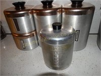 Vintage aluminum canisters