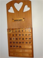 Wood Calendar 23"L