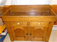 Oak Dry Sink w/2 dovetail drawers 20"d x 45"w x