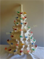White Ceramic Wall Mount Christmas Tree 16"t