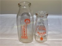 2 Shippensburg, Pa. milk bottles- Miller Reed