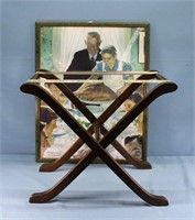 Luggage Stand + Norman Rockwell Print