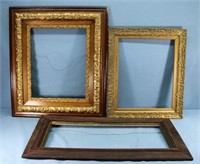 (3) Ornate Wood & Gesso Frames