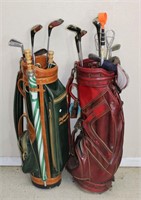 (2) Bags of Golf Clubs, Towels, Club Covers