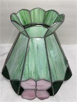 Vintage slag glass lamp shade 15”