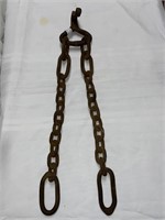 Blacksmith made chain and hook