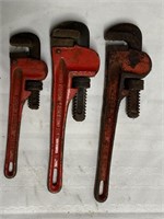 Assorted  Handed Pipe Wrenches