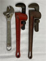 Ridgid and Fuller Pipe Wrenches and Craftsman