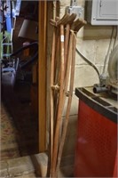 2 Sets of Antique Wooden Crutches