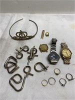 Assorted Costume Jewelry, Watches, Tiara  and