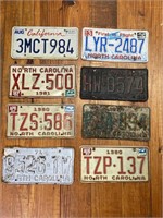 Lot of (8) license tags 1969-2001