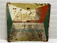 1950’s Coca Cola advertising sign 16 1/2”x 15”