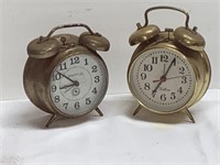 Spartus and Galleon wind up alarm clocks