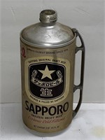 2 qt aluminum Sapporo beer can