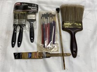 Lot of paint brushes