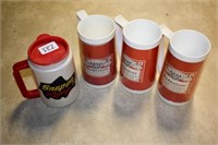 4 Budweiser Mugs 1 is Dale Earnhardt Sr #3