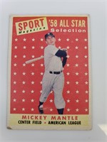 1958 Mickey Mantle All Star #487