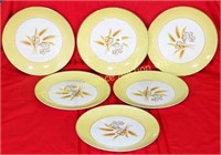 6 Autumn Gold Dinner Plates