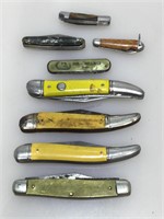Vintage pocket knives (some are rusted), approx