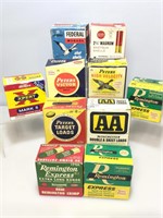 10 vintage collectible Shotgun shell boxes