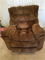 Large Brown Overstuffed Recliner Massage Chair