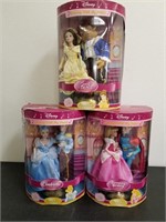 211- 3 Disney Princess Porcelain Dolls