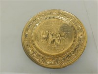Decorative 17"daim Brass Plate (no wall hanger)
