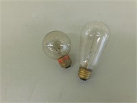 2 Very Old Light Bulbs (smaller one works)
