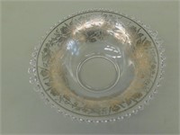 12" diam Silver Overlay Candle Wick Bowl